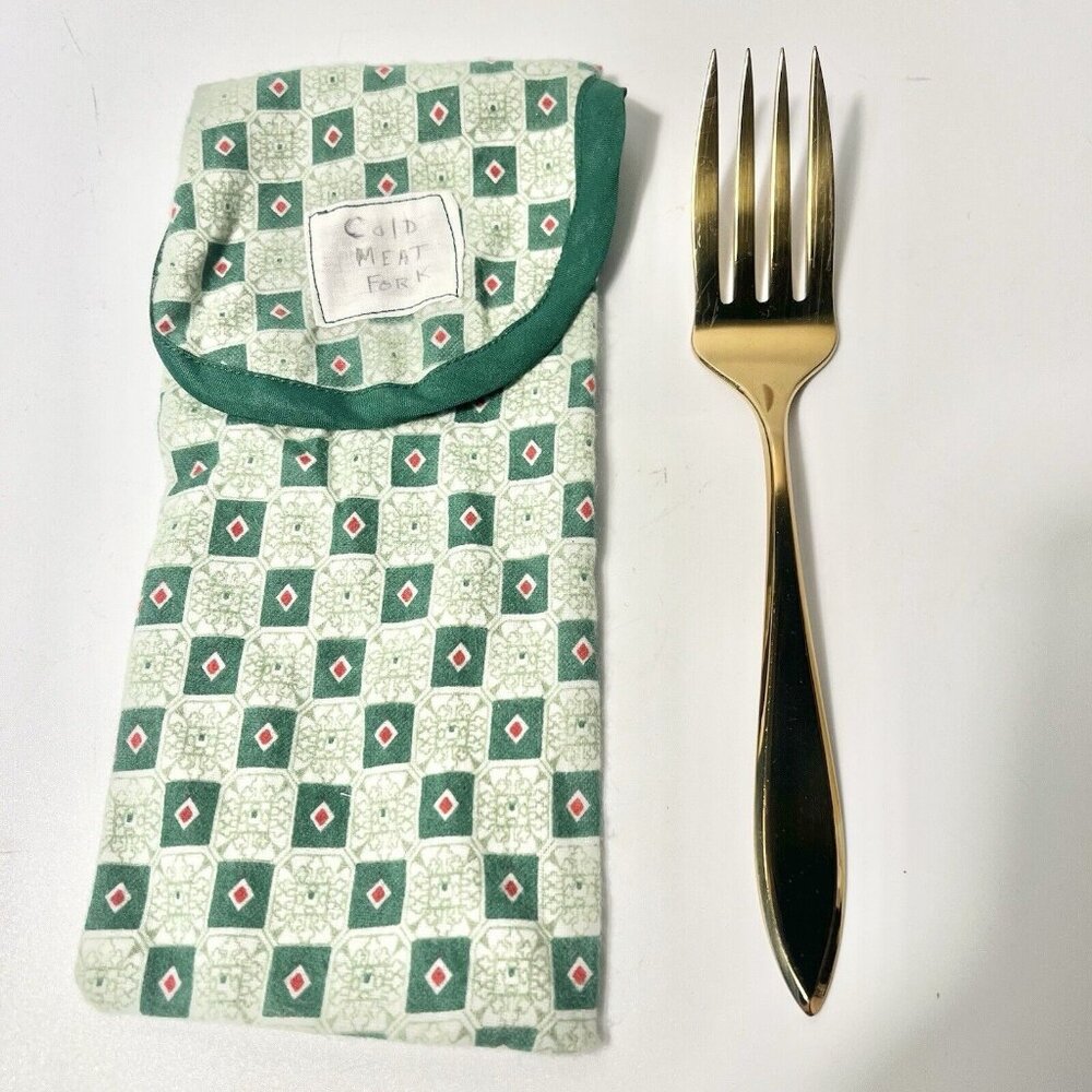 Dirilyte-Dirigold Regal Goldware Dirilyte Discontinued Medium Cold Meat Fork